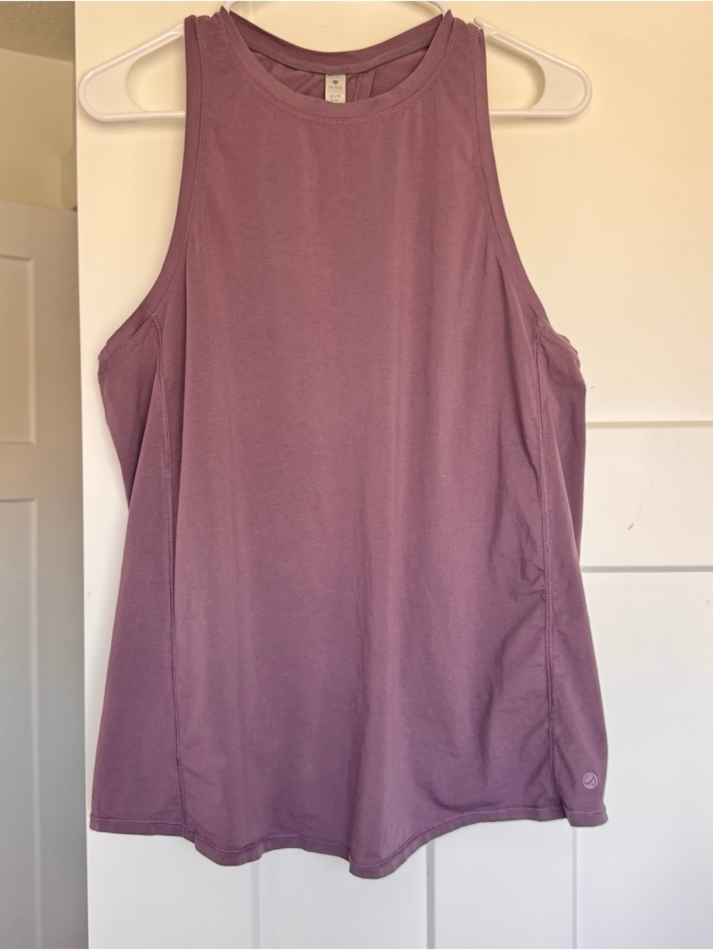 CRZ YOGA Women's Workout Tie Back High Neck Pima Cotton Yoga Shirt -Size L (12)